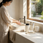 BosilunLife Pockmark Foaming Bathroom Set 4-Piece Recycled Eco-Clay-2
