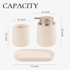BosilunLife Modern Foaming Bathroom Set 3‑Piece Recycled Eco‑Clay-4