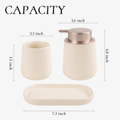 BosilunLife Modern Foaming Bathroom Set 3‑Piece Recycled Eco‑Clay-4