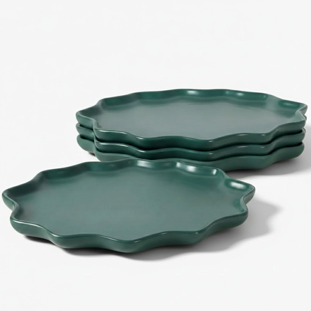 BosilunLife Bring Nature Inside Dinner Plate Recycled Eco-Clay 4-pcs set-1