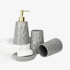 BosilunLife Bring Nature Inside Liquid Bathroom Set 4-Piece Recycled Eco-Clay-0