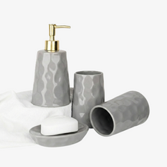 BosilunLife Bring Nature Inside Liquid Bathroom Set 4-Piece Recycled Eco-Clay-0
