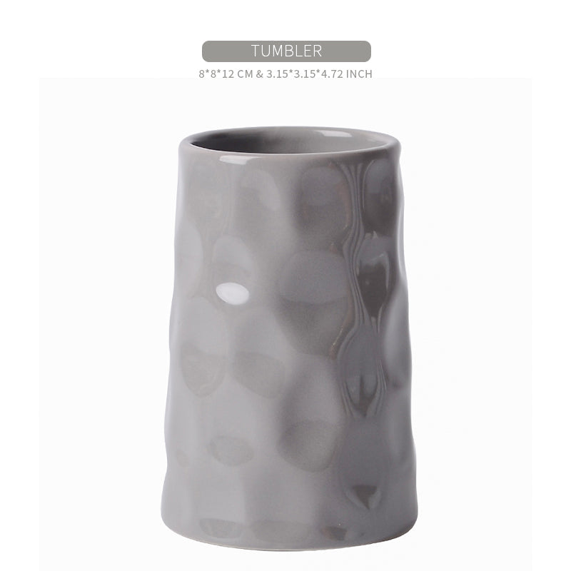 BosilunLife Bring Nature Inside Liquid Bathroom Set 4-Piece Recycled Eco-Clay-4