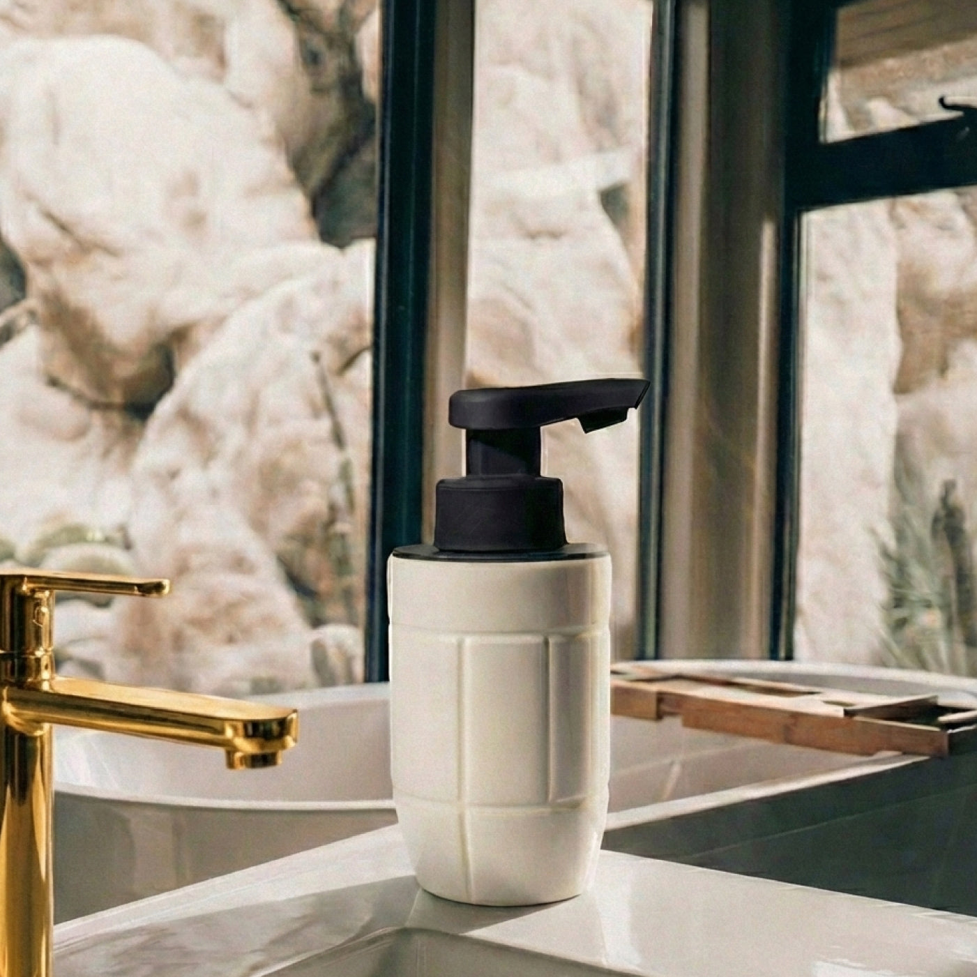 BosilunLife Eco-Brutalism Automatic Foaming Soap Dispenser Recycled Eco-Clay-1