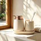 BosilunLife Modern Foaming Bathroom Set 3‑Piece Recycled Eco‑Clay-1