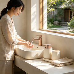 BosilunLife Modern Foaming Bathroom Set 3‑Piece Recycled Eco‑Clay-2