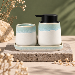 BosilunLife Nordic Bath Foaming Bathroom Set 3-Piece Recycled RebornClay™