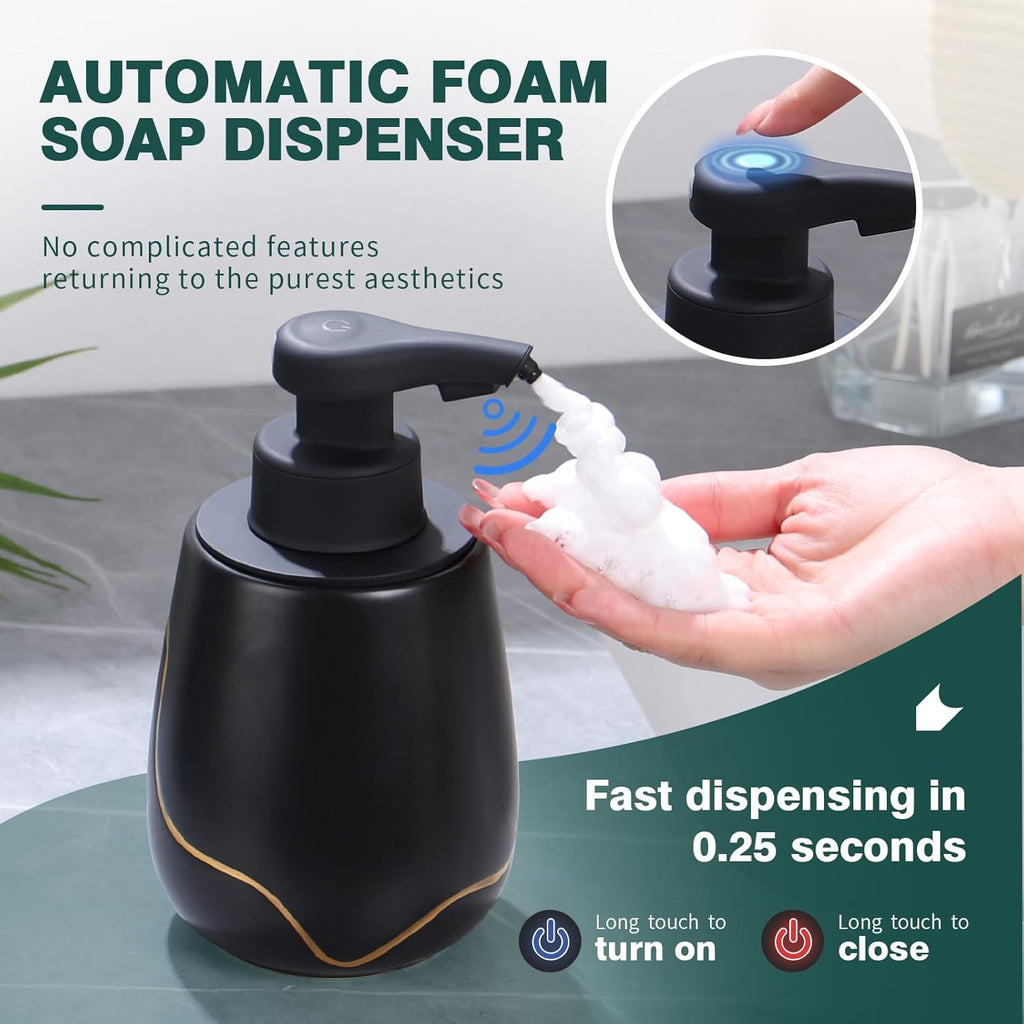 BosilunLife Nordic Garden Automatic Foaming Soap Dispenser 17 oz Recycled Eco-Clay-4