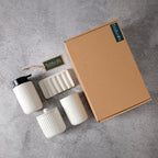 BosilunLife Pockmark Foaming Bathroom Set 4-Piece Recycled Eco-Clay-4