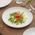 Braided Rim White Ceramic Plate – Elegant Textured Porcelain Dinnerware-0