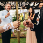 Wedding, Bridal Mr & Mrs Champagne Flutes Gift | Set of 2 (Gold)
