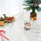 Christmas Glass Coffee Mug Set of 2 Mugs-2