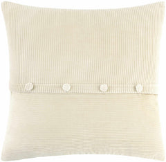 Ivory Corduroy Throw Pillow