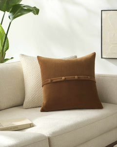 Modern Scalloped Corduroy Throw Pillow