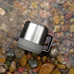 Titanium Grey camp mug-Metallic Grey 10 OZ