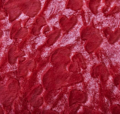 DaDa Bedding Candy Apple Red Faux Fur Pillow Cover-1