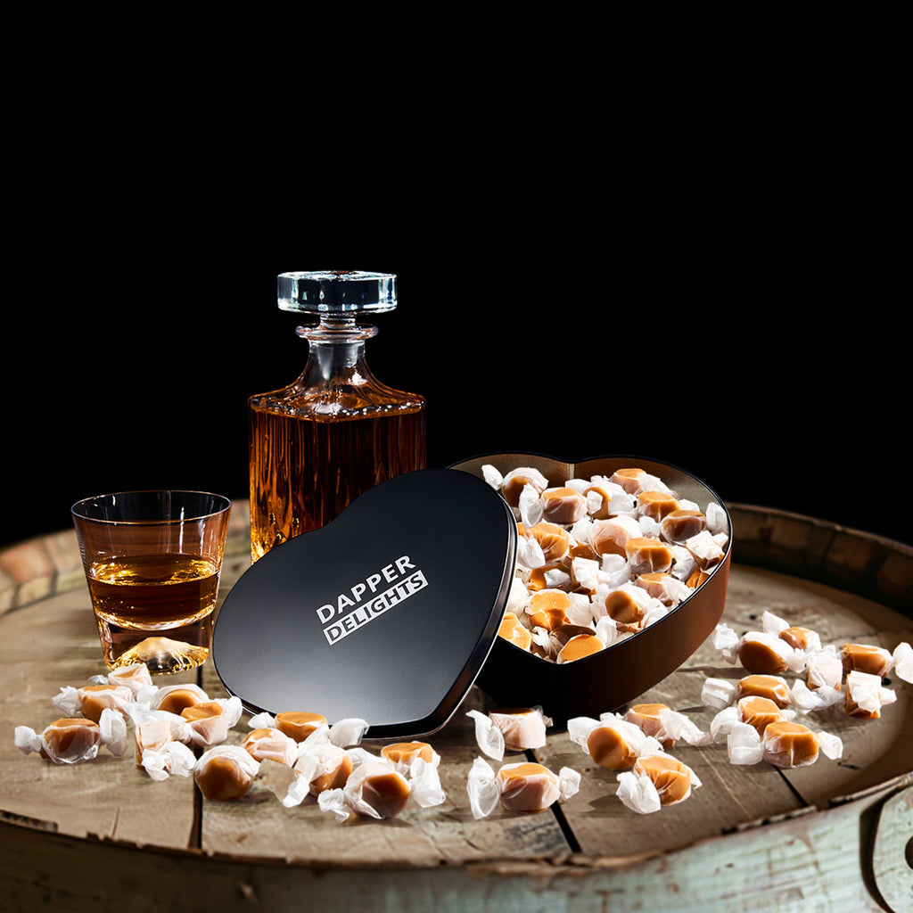 Valentines Day Gift Scotch Whiskey Caramels - Heart Tin-4