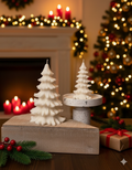 Christmas Tree Cedar Candles | Holiday Decor-0