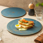 Brushed Texture Round Ceramic Dinner Plate 10" / 12"  – Minimalist Matte Glaze Design-4