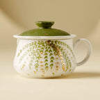 Hand-Painted Floral Ceramic Tea Cup with Lid – 135ml Traditional Gift Box Set-4