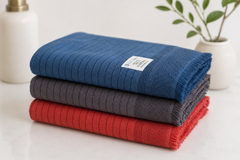 Del Mar Grey Turkish Terry Towel Set – 2-in-1 Quick Dry & Plush Bath Towels, Luxury Turkish Cotton Spa & Beach Towels-1