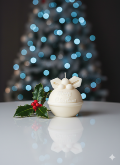 Round Bell Christmas Candle - Festive Holiday Decor for Your Home-2