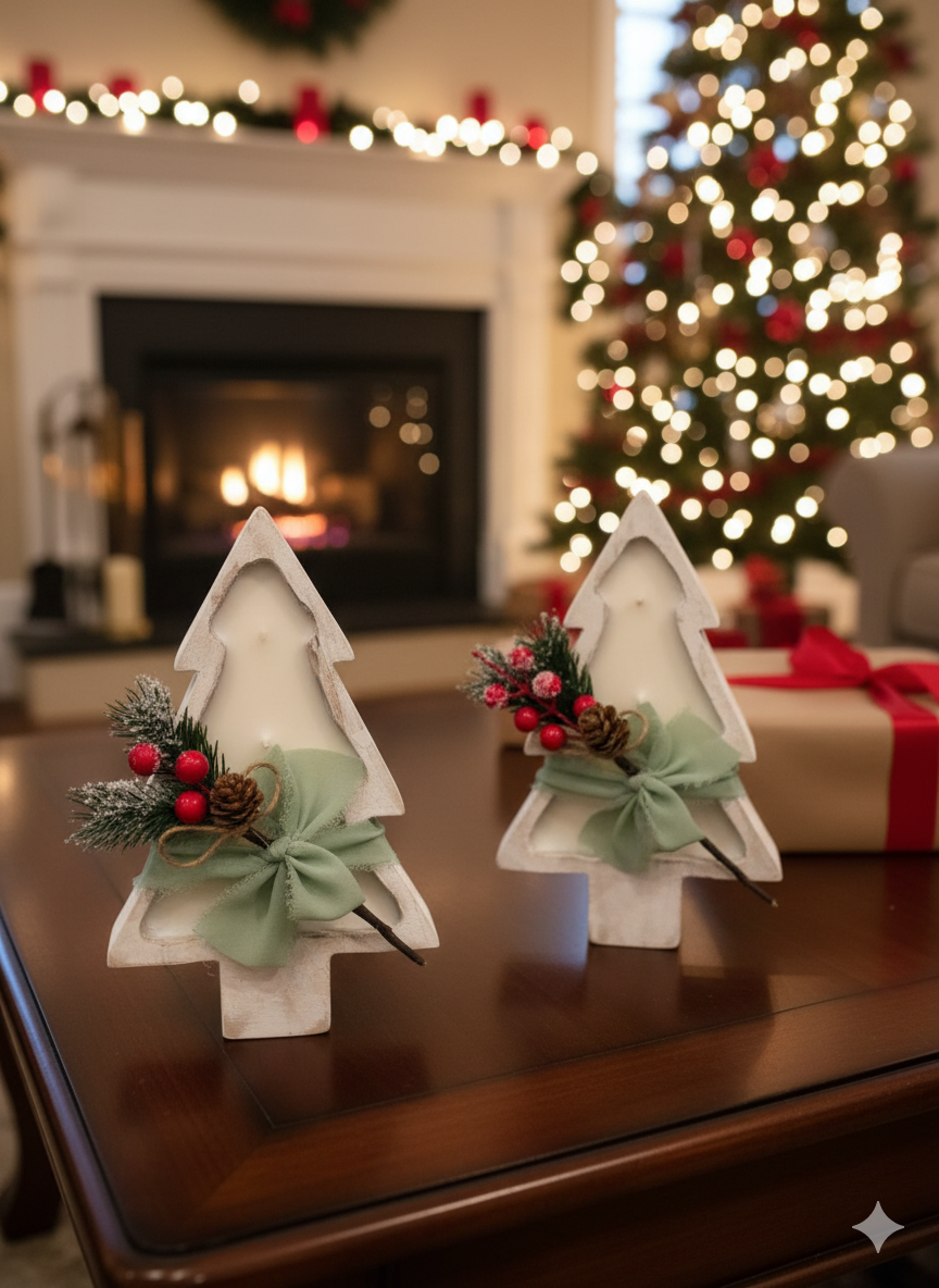 Christmas Tree Candle - Festive Holiday Scented Candle for Christmas Decor-0