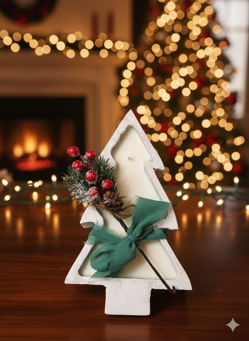 Christmas Tree Candle - Festive Holiday Scented Candle for Christmas Decor-1