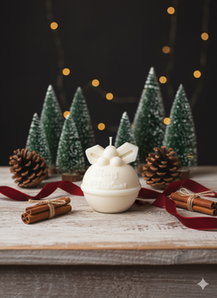 Round Bell Christmas Candle - Festive Holiday Decor for Your Home-1