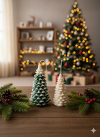 Handmade Christmas Tree Candles-1