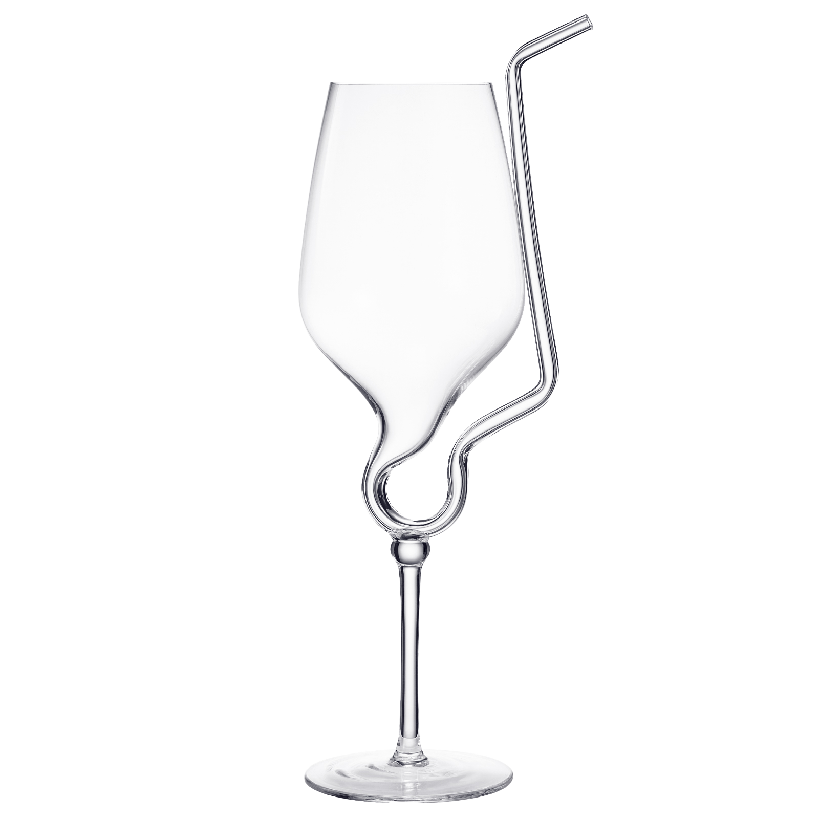 Straw Wine Glass, Spiral Vampire Wine Glass | 16oz-0