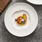 Artisanal Matte Lattice Blossom Porcelain Plate – Blossom Series-2