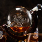 Coastguard Gift Whiskey & Wine Decanter Set & 4 Liquor Glasses-3