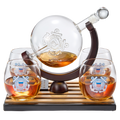 Coastguard Gift Whiskey & Wine Decanter Set & 4 Liquor Glasses-0