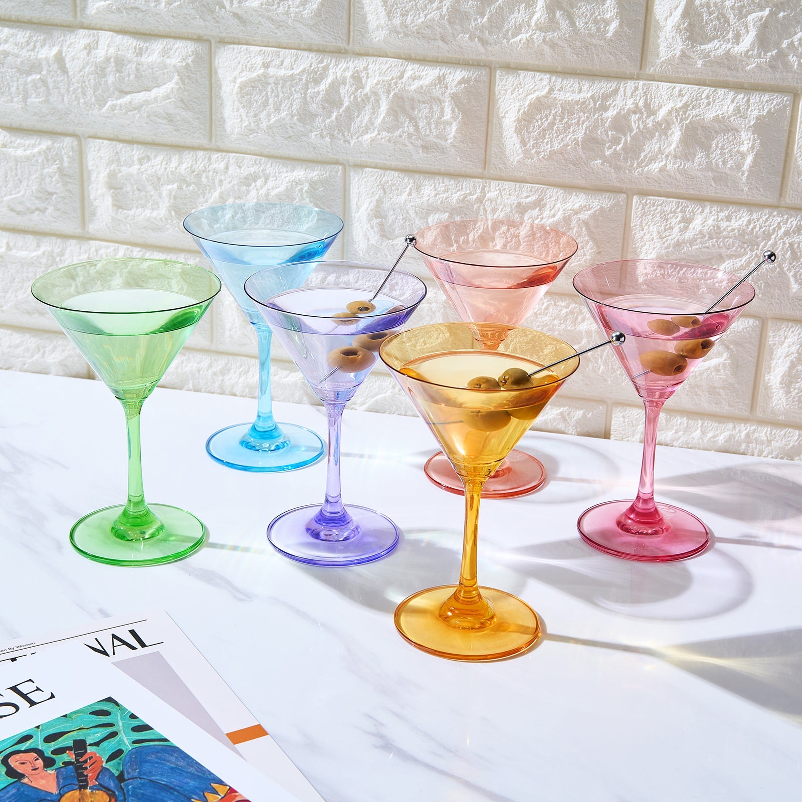Martini Glasses Set of 6 | 8oz | Crystal Luxury Martini Glass-1
