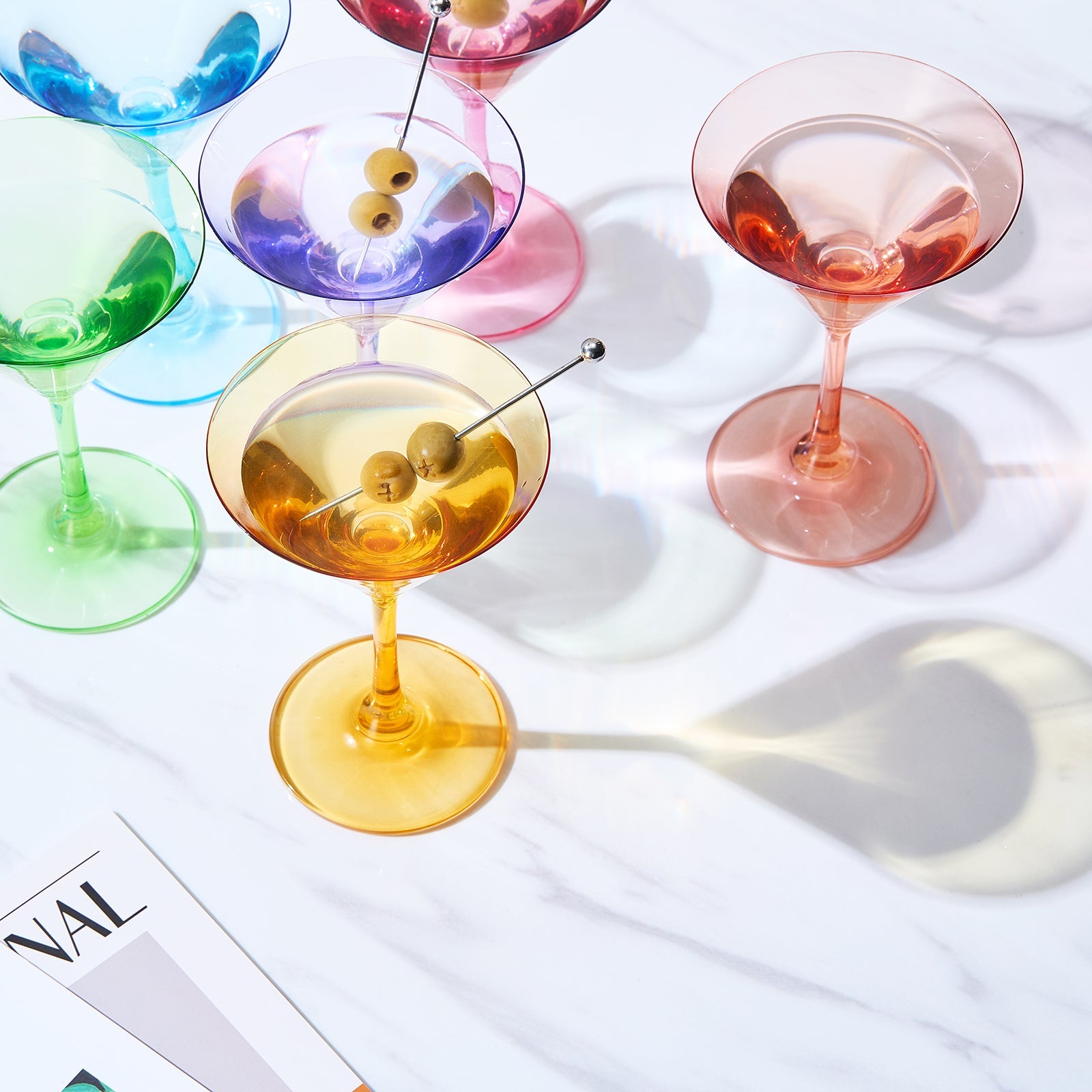 Martini Glasses Set of 6 | 8oz | Crystal Luxury Martini Glass-2