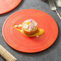 Brushed Texture Round Ceramic Dinner Plate 10" / 12"  – Minimalist Matte Glaze Design-0