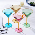 Crystal Martini Glasses Colored - Set of 4-1