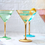 Crystal Martini Glasses Colored - Set of 4-4