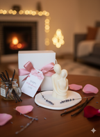 Cuddling Couple Candle — Romantic Sculptural Soy Wax, Handmade in USA-0