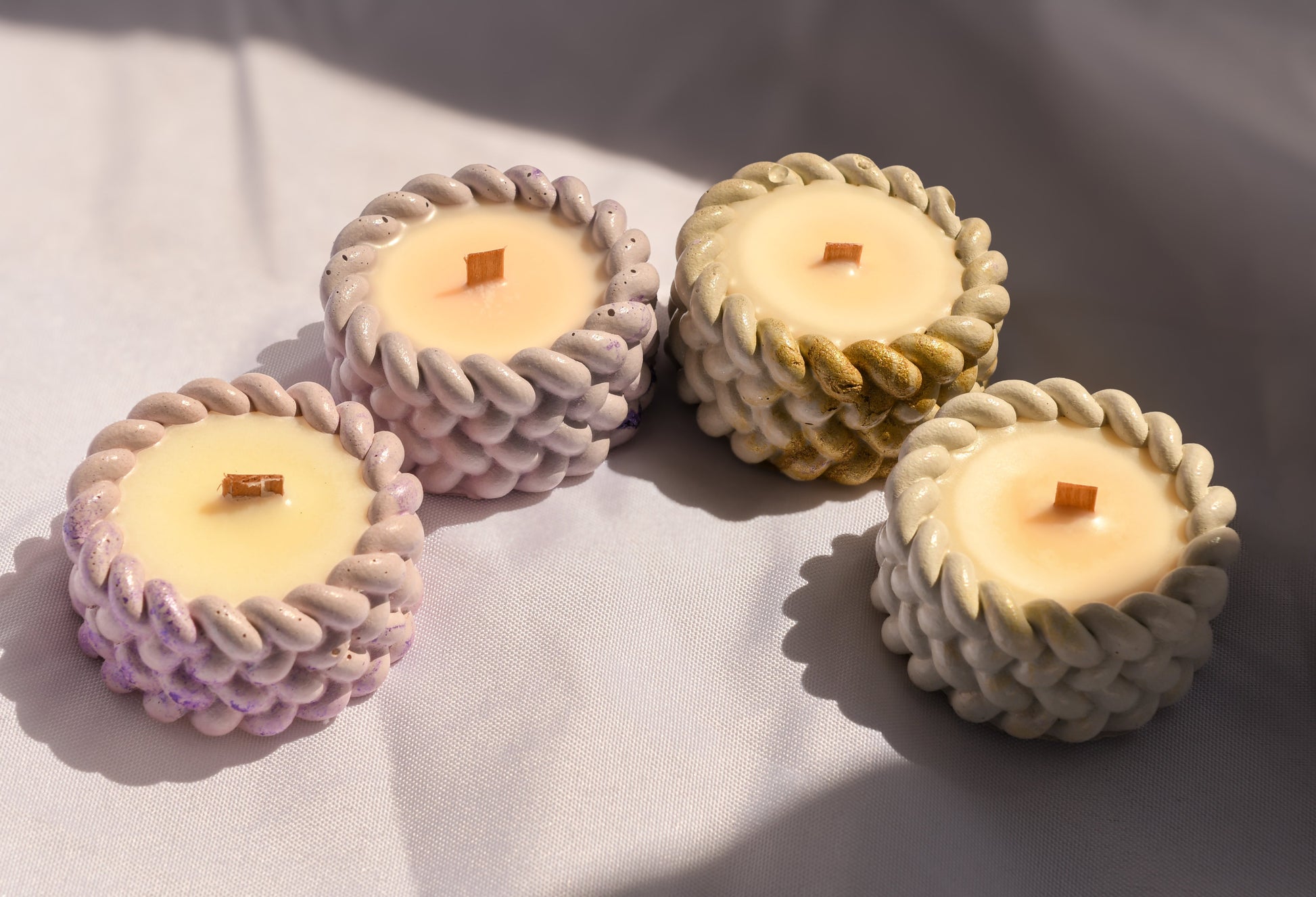 Mini Concrete Tea Light Candle-0