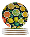 Colorful Lemons Large Sandstone Coasters Pack of 4