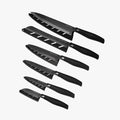 Titan 12 Piece Kitchen Knife Set - Black-0