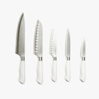 EcoCut 10 Piece Kitchen Knife Set With Blade Guards, Grey-0