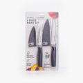 2 Piece Kitchen Knife Set- Paring, and Utility Knife with Matching Blade Guards with Built in Sharpener-0