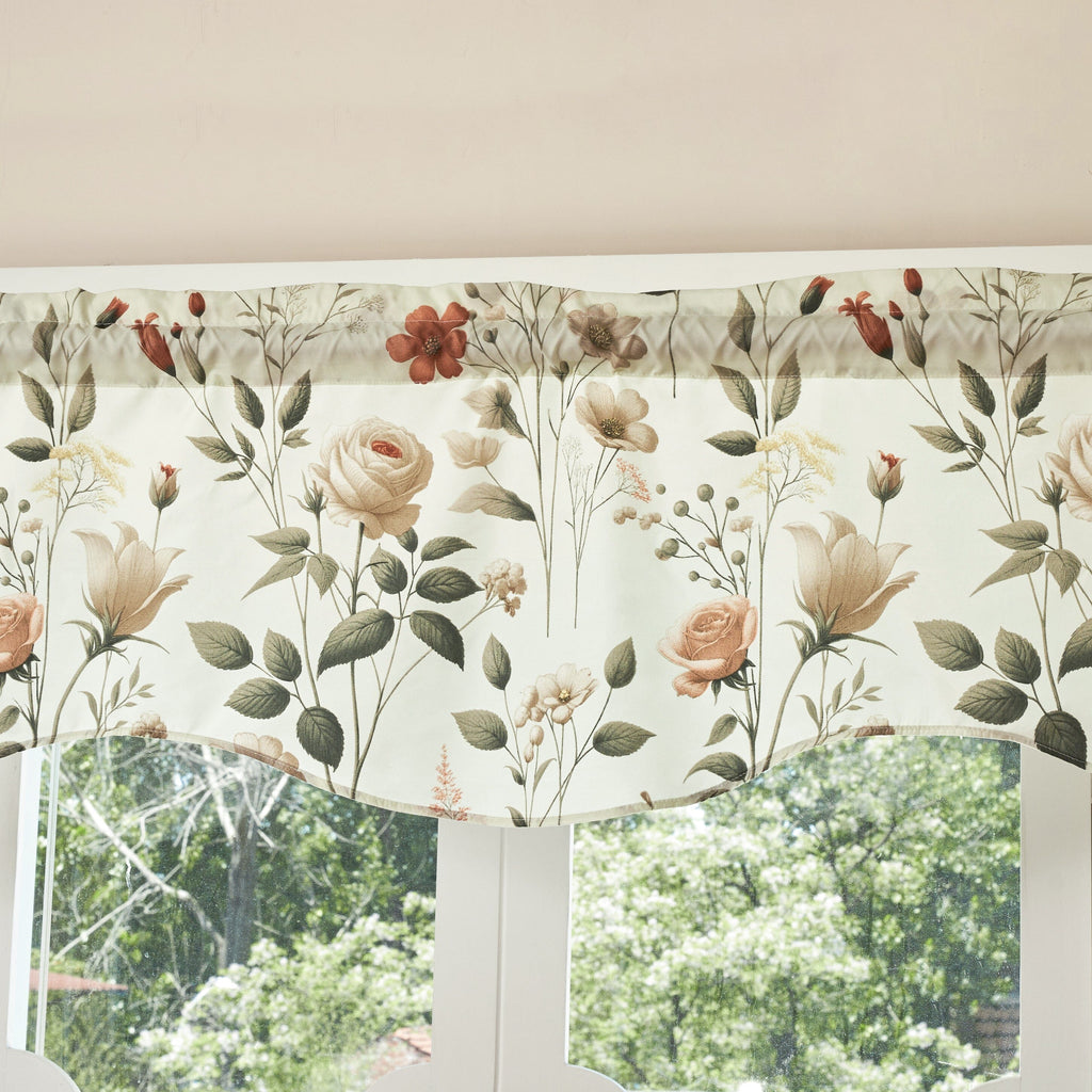DaDalogy Enchanted Meadow Bed in a bag Set - Victoria Garden Delicate Floral Symphony in Beige, Rose, and Soft Green, Luxuriously Soft Quilted Set-4