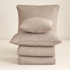 DaDa Bedding Neutral Taupe Beige Sandy Elegant Matelasse Cotton Quilted Bedspread Set (JHW-585)-1