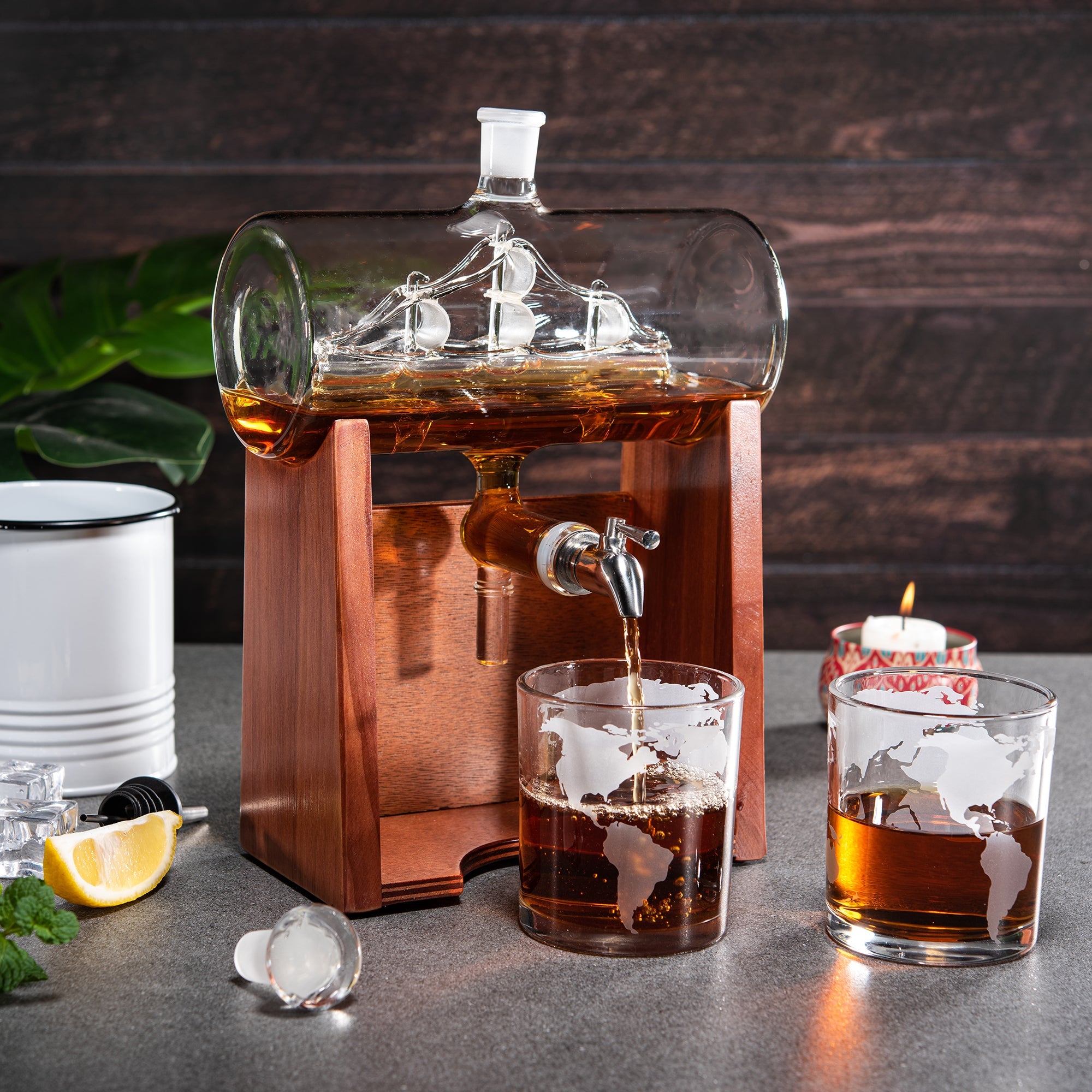 Whiskey & Wine Decanter Set 1250ml-3