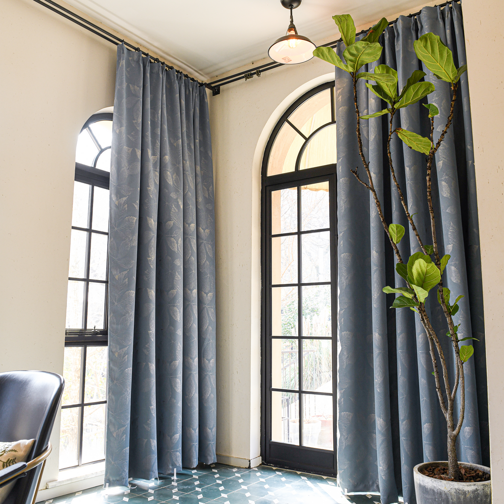 Clementine Embroidered-Pattern Blackout Curtain-4