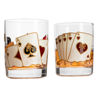 Playing Cards Drinking Glasses - Set of 2-0